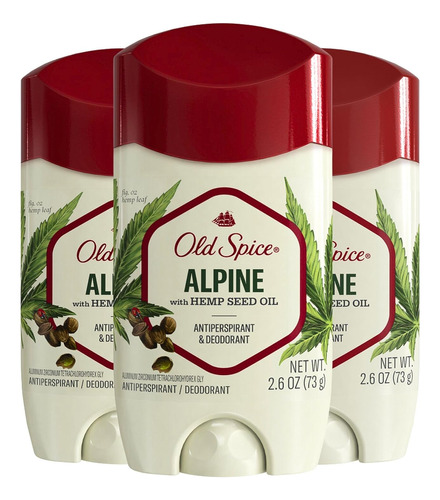 Desodorante Alpine Con Aceite De Cáñamo, (paquete De 3)