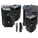 Combo 2 Bafles 18 2000w Mp3 Bt Activo+pasivo+mic Gbr Premiu