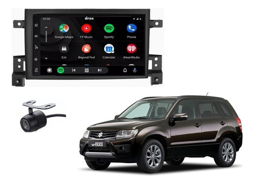 Kit Radio Android 12.0 Wifi Waze Suzuki G-vitara 2008 2009 