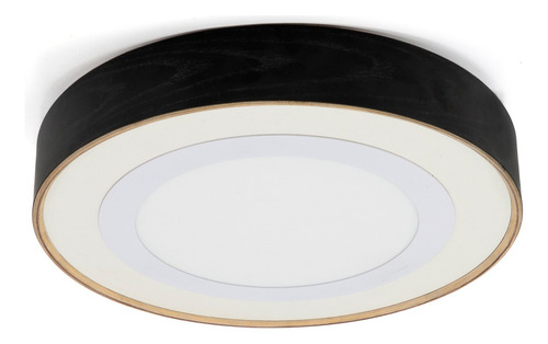 Plafon Para Techo Led  De Madera Estilo Nordico 18w Ø30x5cm