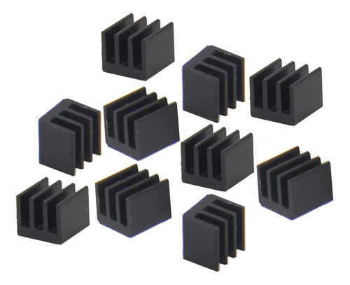 10uni. Dissipador De Calor Adesivo 7x7x6mm Vrm/mosfet/pi