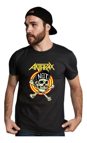 Camiseta Anthras Not Camisa Banda Rock Algodão