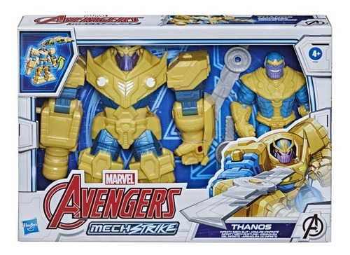 Figura Thanos Mech Strike Armadura Del Infinito Hasbro
