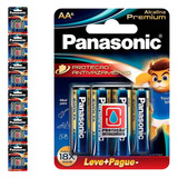 42 Pilhas Alcalinas Premium Aa 2a Pequena Panasonic 7 Cart