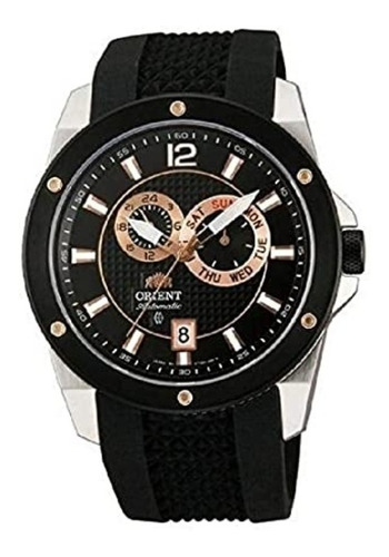 Reloj Automatico Con Malla De Caucho Orient Fet0h002b0