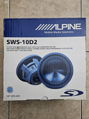 Subwoofer Alpine Sws 10d2