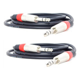 Cable Balanceado Trs Trs  Para Monitores De Estudio 3mts Neg