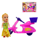 Muñeca Moto Grace Girl Con Casco Jueguete Nenas Accesorios