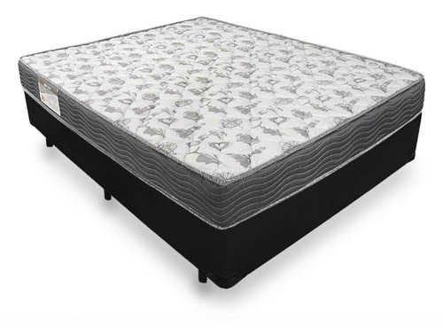 Cama Box Casal + Colchão D33 - Ortobom - 138cm Preto