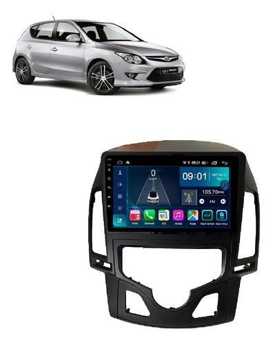 ´central Multimídia Android Hyundai I30 2009-2012 4+64+tv 9p