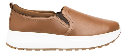 Tenis Casual Confort Slip On Tan Piel Mujer Flexi 117207 | Meses sin interés