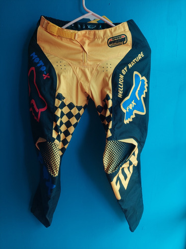 Pantalón Motocross Fox Niño Talla 26- 10 Años Amarillo