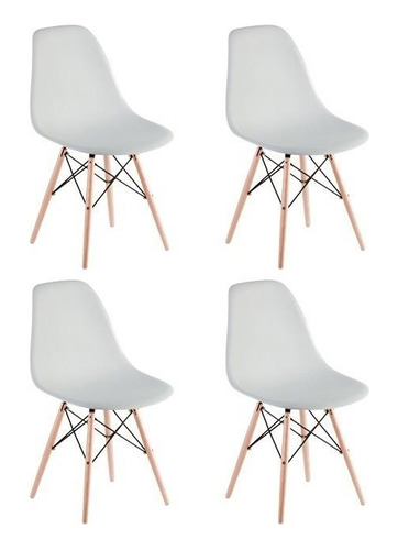 Silla Living Comedor Eames X4 Diseño Moderno Flia Hdc Group