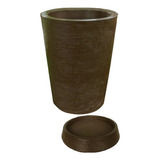 Kit Vaso Planta Prato 50x40 Redondo Cônico Polietileno V350p