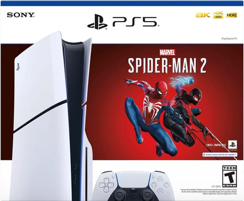 Sony Playstation 5 Slim Disco 1tb Marvels Spider Man 2 Bundle Color Blanco