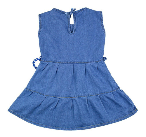 Kit 2 Vestido Infantil Jeans Rodado Moda Blogueira