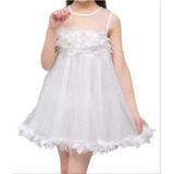 Vestido Para Niños, Blanco, Fiesta, Bautizado, Dama De Gradu