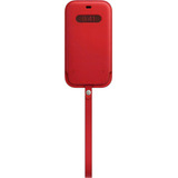 Funda Piel Tipo Bolsillo Magsafe Compatibe iPhone 12 Pro Max Color Rojo