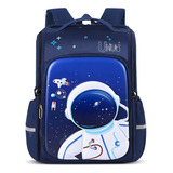 Mochila Escolar Uniuni Escolar Viaje Sc-s702 Color Azul Diseño Astronauta 25l