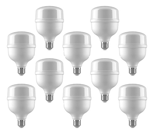 Set 10 Lámparas Led Foco 40w Alta Potencia Hi Power Luxom