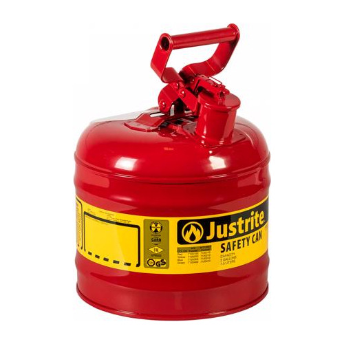 Bidón De Seguridad Metálico Justrite 2 Gal Tipo I P/ Inflama