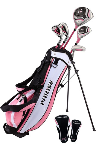 Set De Palos De Golf Precise ,6 A 8 Años, Mano Derecha Rosa