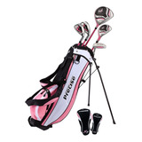 Set De Palos De Golf Precise ,6 A 8 Años, Mano Derecha Rosa