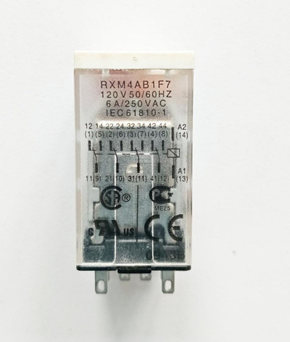 Rele Miniatura Enchufable Rxm4ab1f7 4co 120v 50/60hz