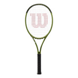 Raqueta De Tenis Wilson Blade Feel 100 Grip 4 1/4 Color Verde/negro Grafito Con Encordado Tamaño De Aro 100 280g