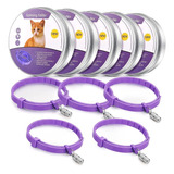 Juego De 5 Collares Calmantes Para Gatos Ajustables Impermea