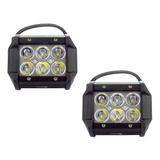 2 Faros Led Auxiliares Dually 4 Pulgadas Luz Blanca Fija