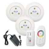 Kit Iluminação Piscina + Touch + 3 Super Led Rgb 9w + Fonte