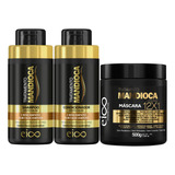 Eico Mandioca Kit Shampoo Condicionador 450ml + Máscara 500g