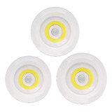 Kit 3 Luminárias Sem Fio Led Com Sensor Lampada Armario