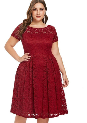 Vestido Renda Plus Size 29 Noite Civil Festa Casamento 