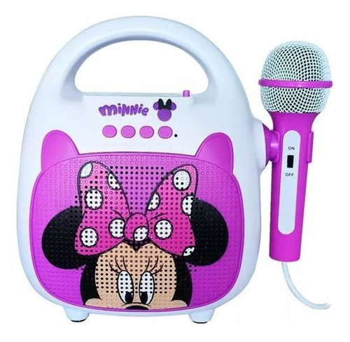 Parlante Karaoke Bluetooth Portatil Disney Minnie Mouse