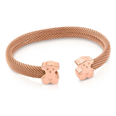 Peach Silk Bear Fashion Mesh Steel Bear Bracelet | Envío gratis