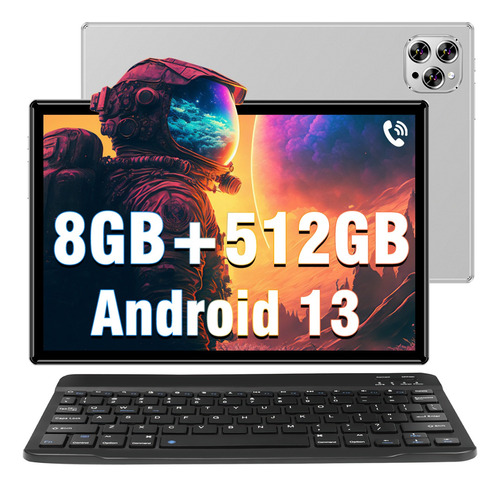 Tablet H5 Tab 10.1  Android 13 8+512gb 8000mah Con Teclado