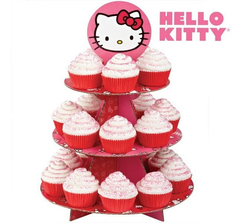 Base Para Cupcakes Diseño Hello Kitty Wilton
