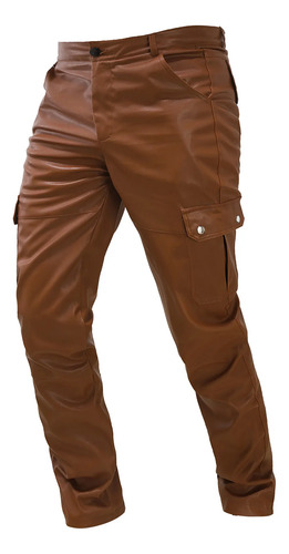 Pantalones Prácticos Para Hombre, Pantalones De Cuero De Col