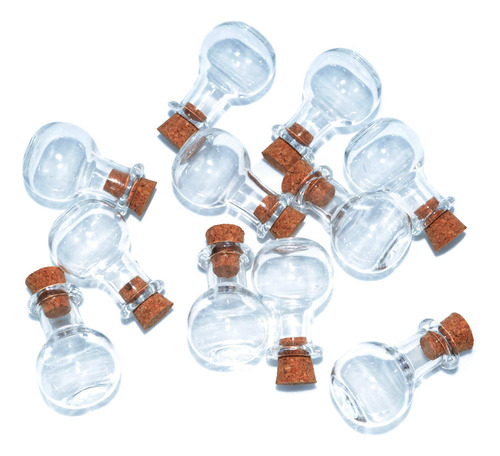 Botellas De Cristal Pequenas De 0.1 fl Oz Con Tapon De Corch