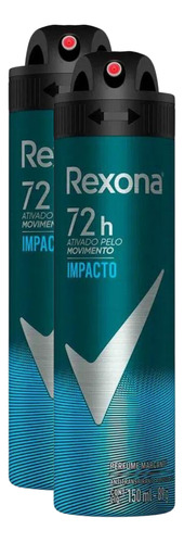 Kit 2 Desodorante Rexona Men Impacto 72h 150ml