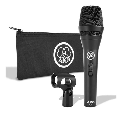 Microfone Dinâmico Akg P3s Preto