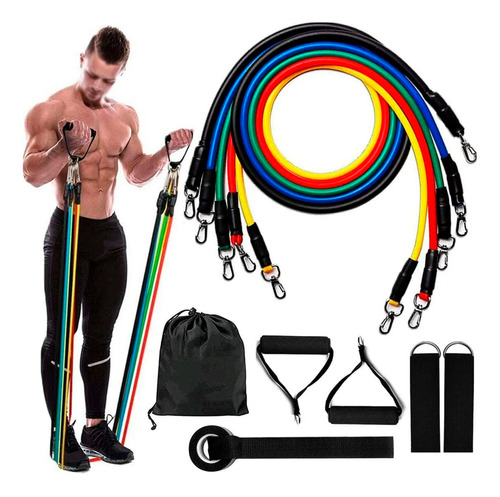 Kit Bandas Resistencia Tubulares Ejercicios Gimnasio