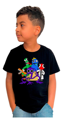 Camiseta Infantil Rainbow Friends Jogo Game Roblox Mod3