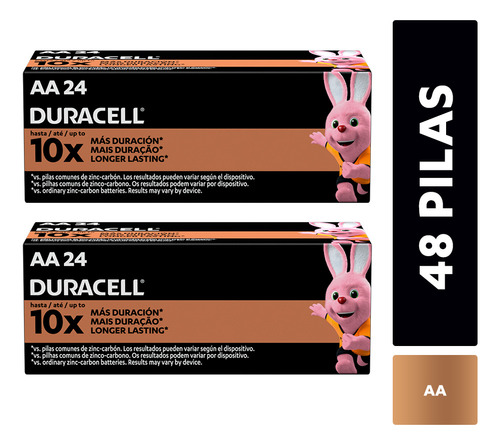 Pack 48 Pilas Alcalinas Duracell Aa