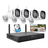 Kit De Video Vigilancia Nvr Con 4 Cámaras De Seguridad 500gb