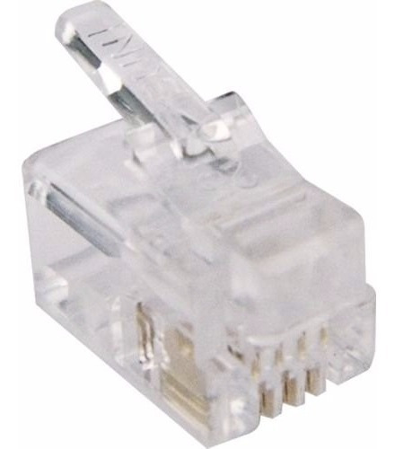 Conector Modular Rj-11 6x6 Vias P/ks Telefonia  Kit  100-pcs