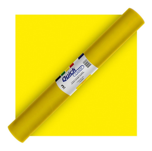 Papel Tapiz O Vinilo Adhesivo  Amarillo Rollo 20 Mts