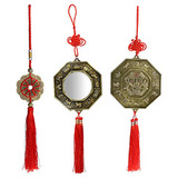 3 Piezas De Espejo Bagua Feng Shui, León Guardián Sos...